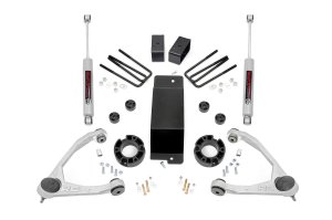 Chevrolet Silverado 1500 Suspension Lift Kit - Rough Country - 3.5 Inch, Alum/Cast Steel - '07-'16